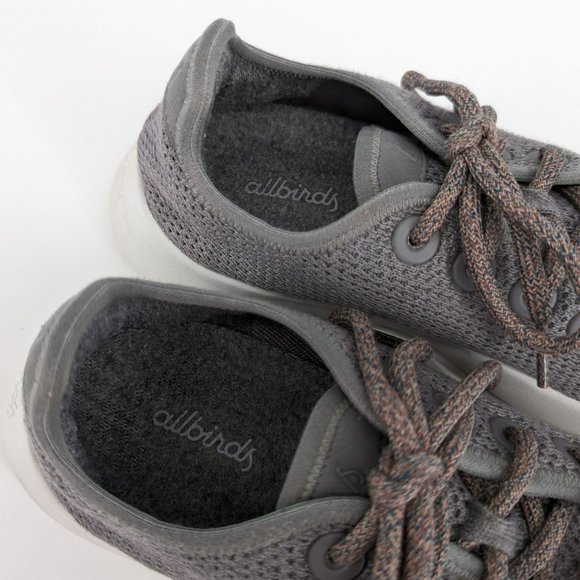 Allbirds TR Tree Runners Sneakers 8 Mist Grey White Stretch Knit Comfort Lace Up - Picture 3 of 12